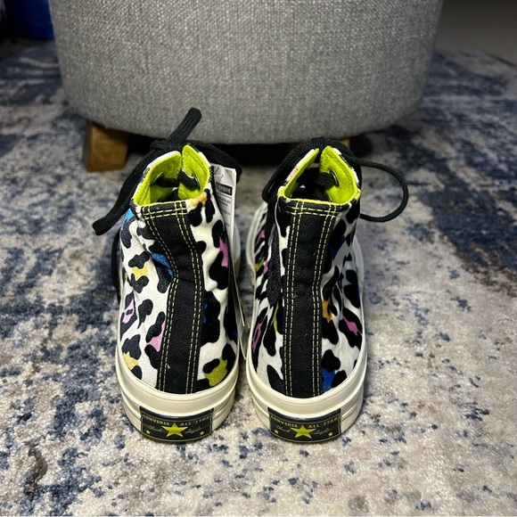 NWT Converse Velvet Rainbow Leopard Chuck Taylor 70 High Top Sneakers Size 7.5 - Picture 5 of 9
